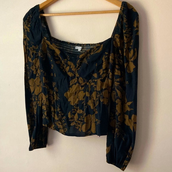 Reformation Reign Floral-Print Long Sleeve Top Size 8 - Picture 3 of 8